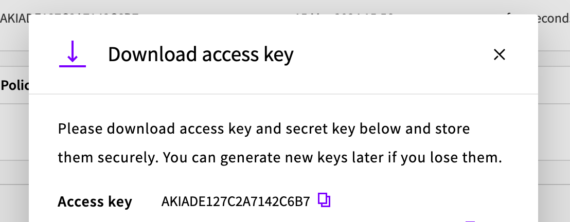 UpCloud object storage access key