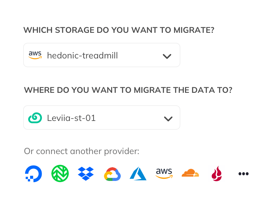 Migrate data to Leviia Storage